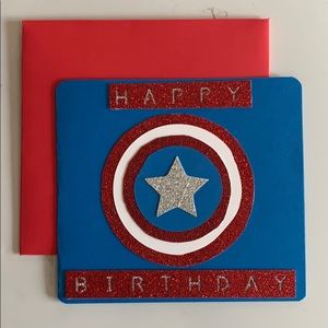 Homemade Captain America happy birthday card